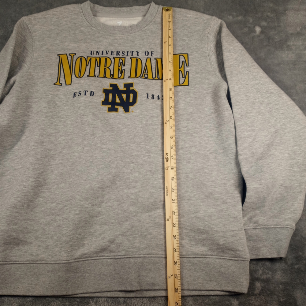 Notre Dame University Gray Crewneck Womens Sweatshirt Size XL - Picture 7 of 11